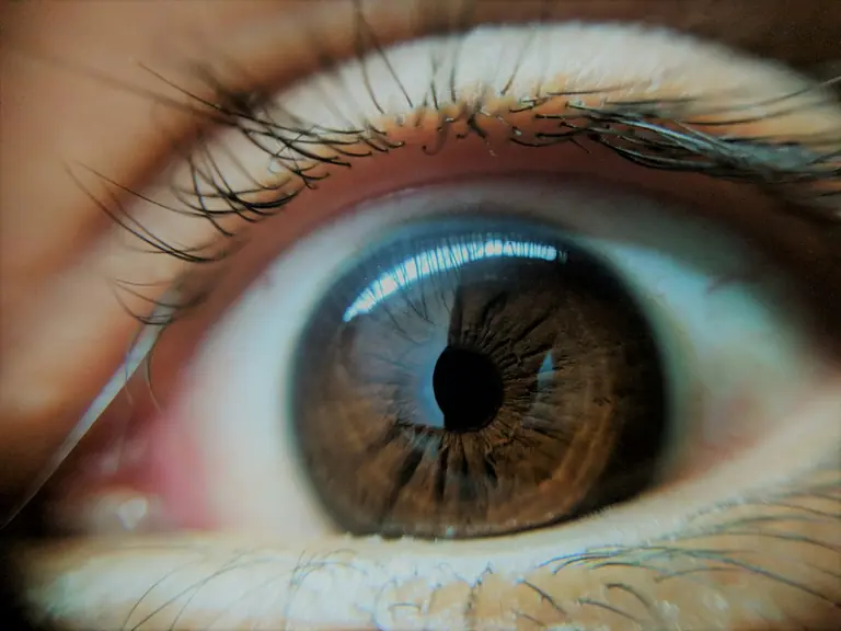 a close up of a persons eye