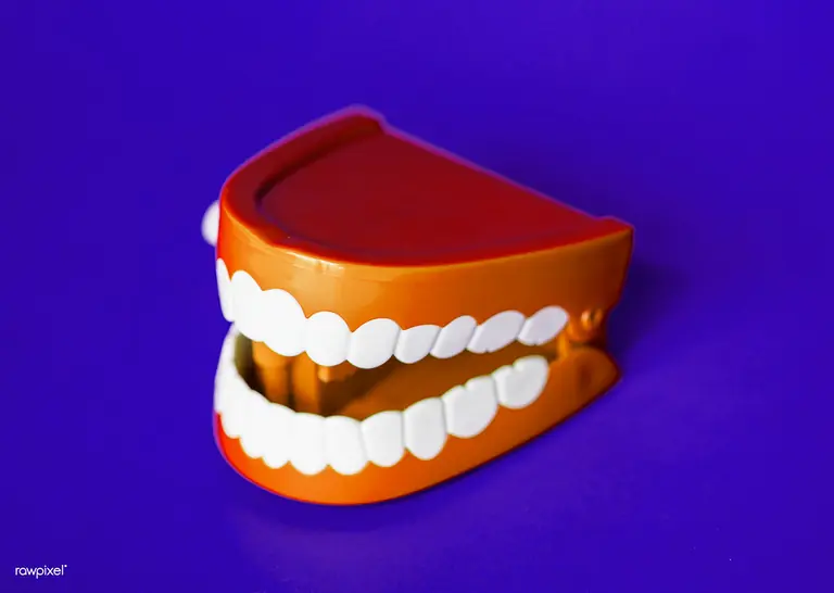 Wind up chattering teeth toy