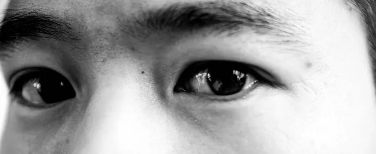 Eyes of a person staring at the camera