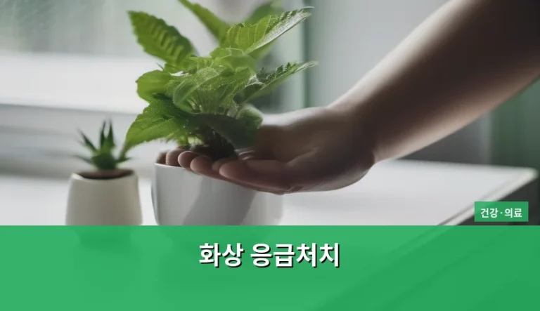 화상 응급처치 방법과 주의사항 정리