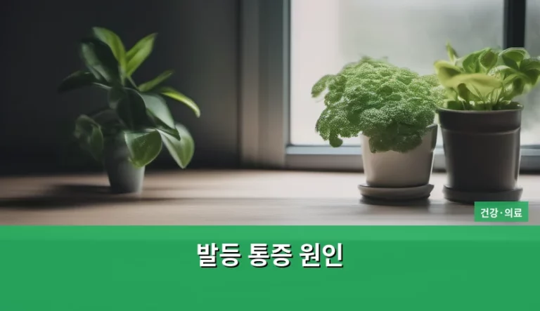 발등 통증 원인 및 증상별 대처 방법 정리