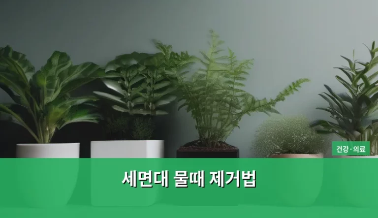 세면대 물때 제거법 및 깨끗한 욕실 관리 노하우