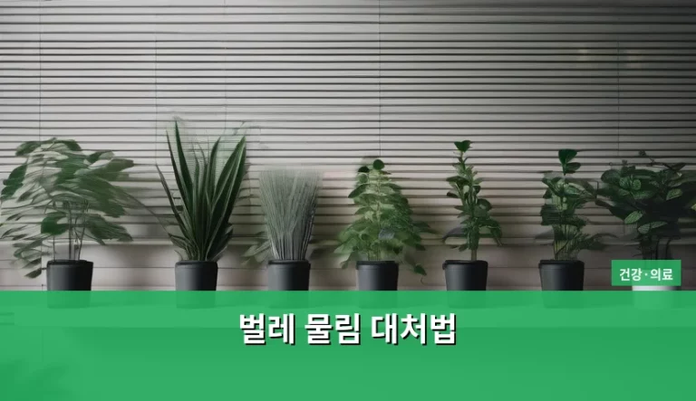 벌레 물림 대처법 및 상황별 응급 조치 가이드