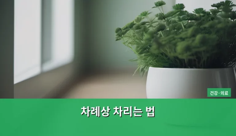 명절 건강을 지키는 차례상 차리는 법 가이드