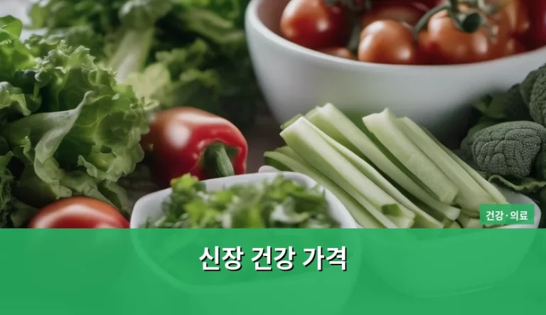 신장 건강 가격 및 정기 검진 비용 안내