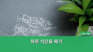완벽한 건강 관리를 위한 나만의 하루 식단표 짜기 가이드