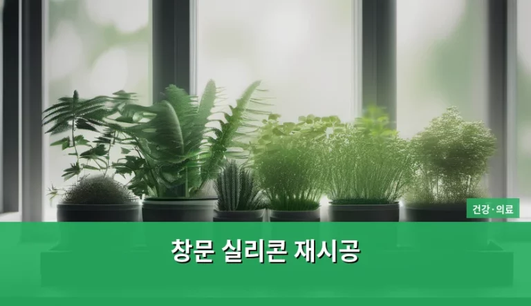 창문 실리콘 재시공, 곰팡이와 호흡기 건강을 지키는 첫걸음