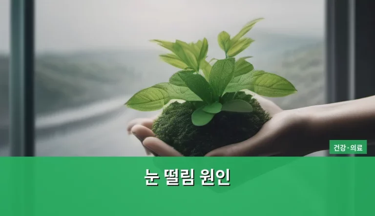 눈 떨림 원인 파악과 관리 방법 정리