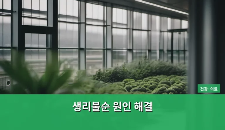 생리불순 원인 해결 방법과 체크리스트