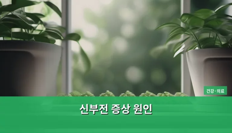 신부전 증상 원인 및 관리 방법 안내