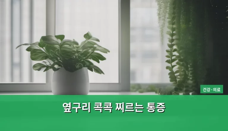 옆구리 콕콕 찌르는 통증 원인과 대처 방법
