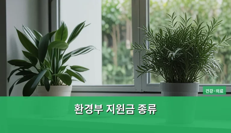 생활 속 혜택이 되는 환경부 지원금 종류 분석