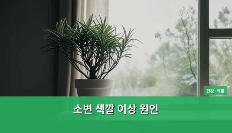 소변 색깔 이상 원인 및 색상별 건강 신호 분석