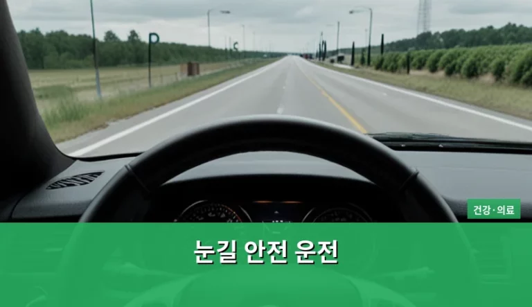 눈길 안전 운전 수칙과 겨울철 도로 사고 예방법
