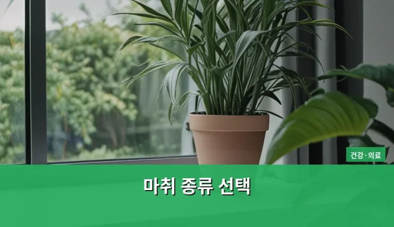 수술 전 고민되는 마취 종류 선택 가이드와 주의사항