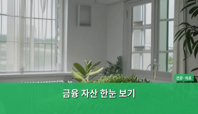 금융 자산 한눈 보기와 효율적인 자산 관리 가이드