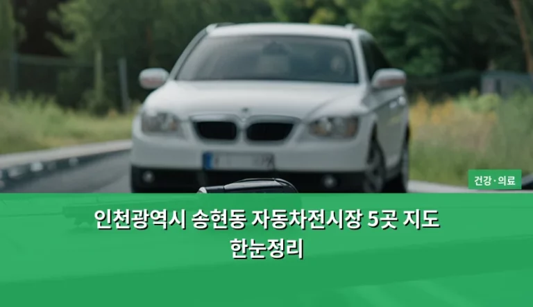 인천광역시 송현동 자동차전시장 5곳 지도 한눈정리 및 구매 가이드