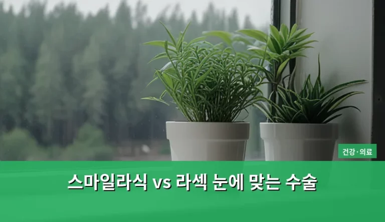 스마일라식 vs 라섹 눈에 맞는 수술 선택 기준과 특징