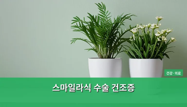스마일라식 수술 건조증 원인과 관리 방법 가이드