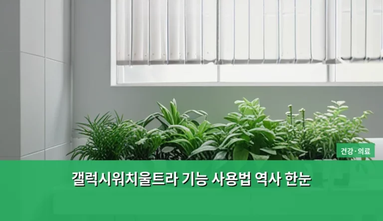 갤럭시워치울트라 기능 사용법 역사 한눈에 보는 가이드