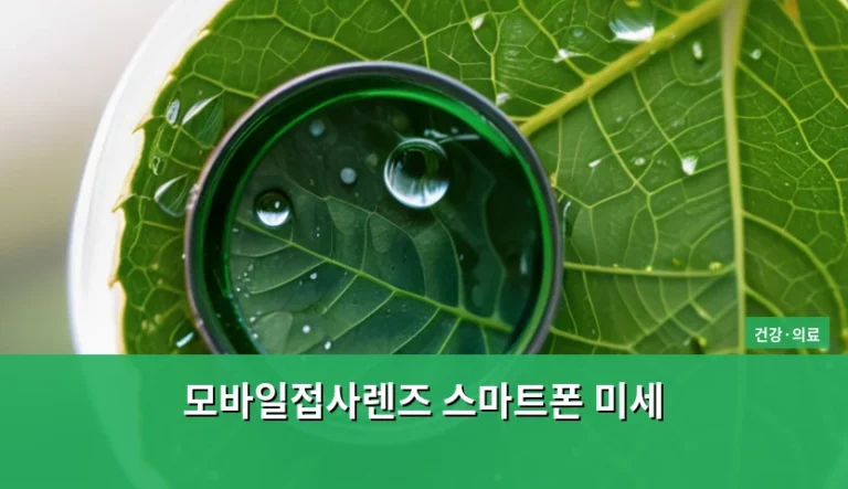 건강 체크를 위한 모바일접사렌즈 스마트폰 미세 촬영 가이드